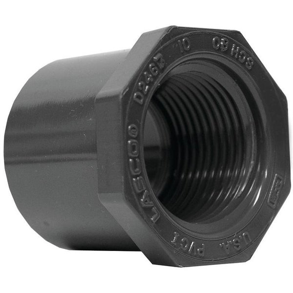 Genova LASCO 838130BC Reducing Bushing, 1 x 12 in, Spigot x FIP, PVC, SCH 80 Schedule 838130-BC